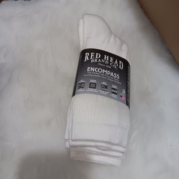 RedHead Encompass All-Purpose Crew Socks, 3-pack. size med - Picture 1 of 3